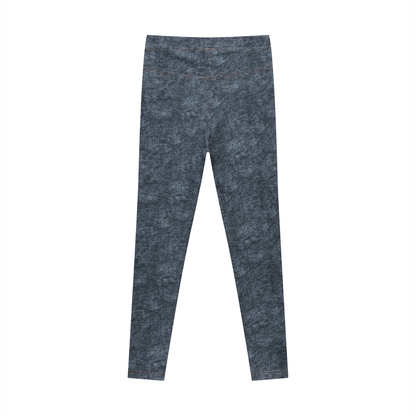 Practically-Ras: Faux Denim Zip-Fly Leggings