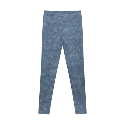 Practically-Ras: Faux Denim Zip-Fly Leggings